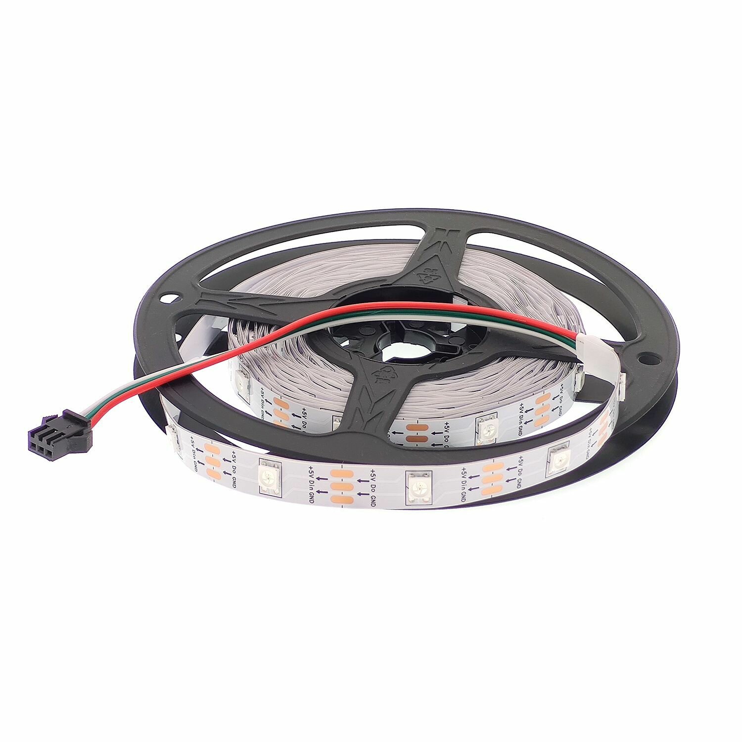 LED лента RGB 5м (SMD5050,WS2812,3pin,5В, IP20) Огонек OG-LDL45 - фотография № 6