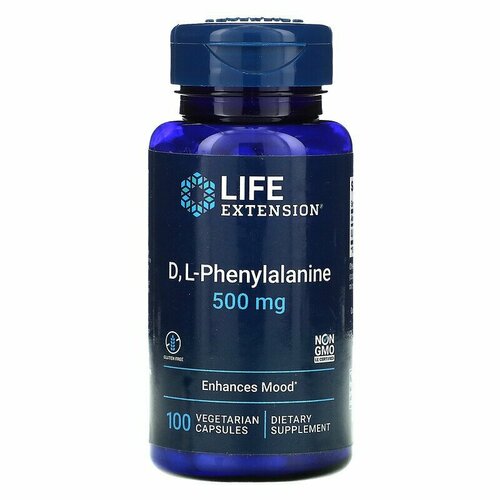 фото Life extension d, l-phenylalanine capsules 500 mg (100 caps)