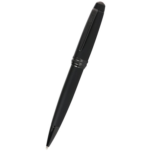 Шариковая ручка Cross Bailey Matte Black Lacquer. Корпус - латунь, покрытая чёрным матовым лаком. AT0452-19.