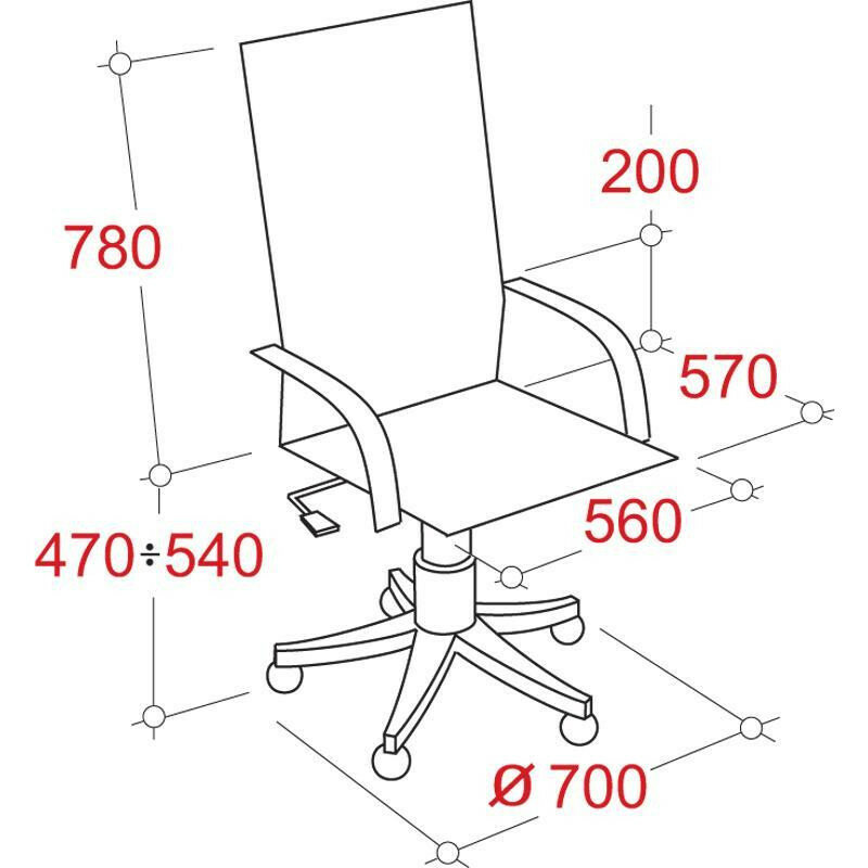 Кресло для руководителя Easy Chair 545 ML черное (натуральная кожа с компаньоном, металл) - фотография № 2