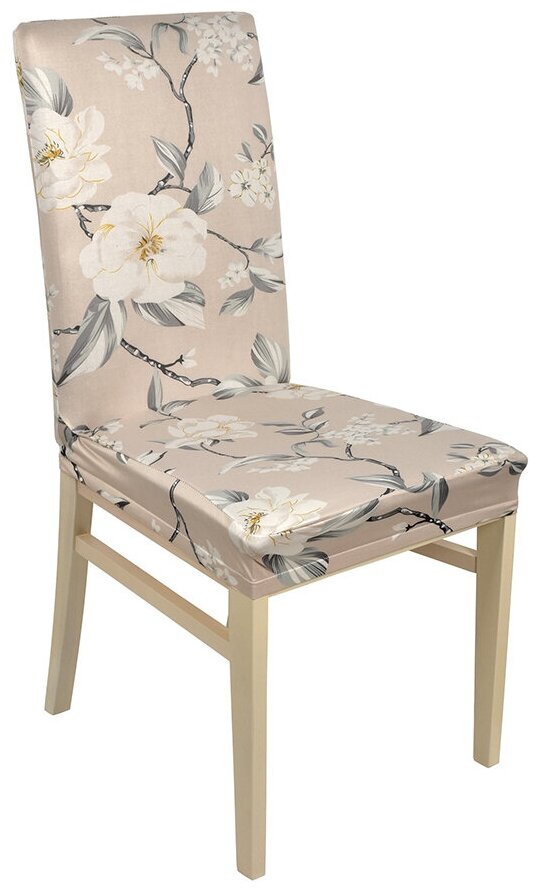 QWERTY Чехол на стул "Цветы", 100% полиэстер