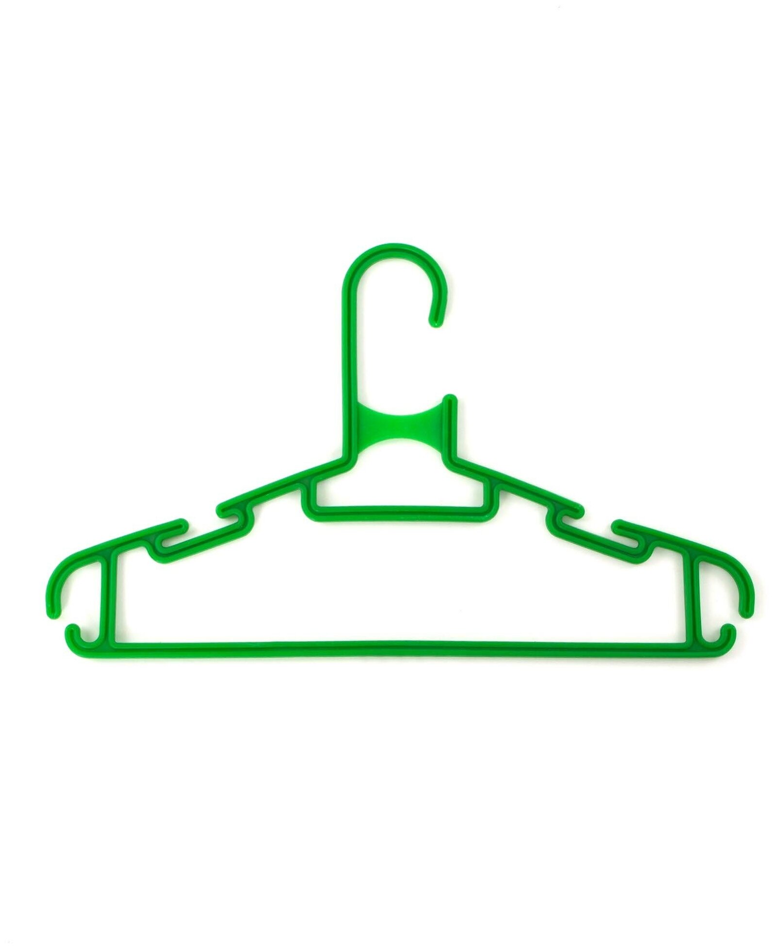 Вешалки-плечики для детской одежды пластиковые, L-28 см, цвет зеленый, комплект 10 штук - фотография № 3