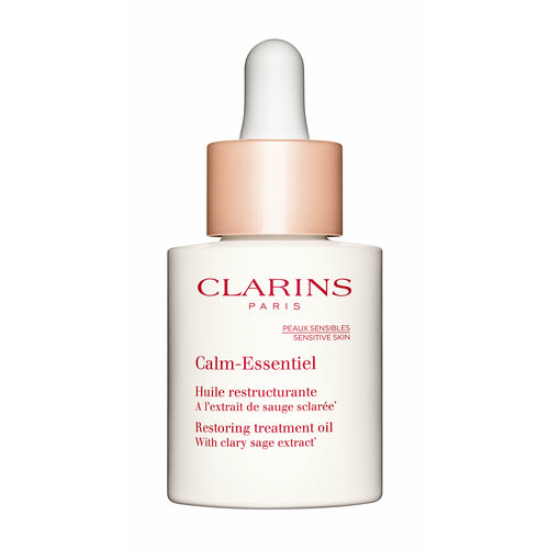 Восстанавливающее масло для чувствительной кожи лица Clarins Calm-Essentiel Restoring Treatment oil 30 мл . clarins calm essentiel restoring treatment oil
