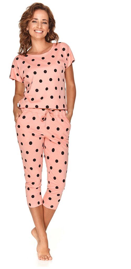 Пижама Taro, бриджи, футболка, пояс, размер S, розовый