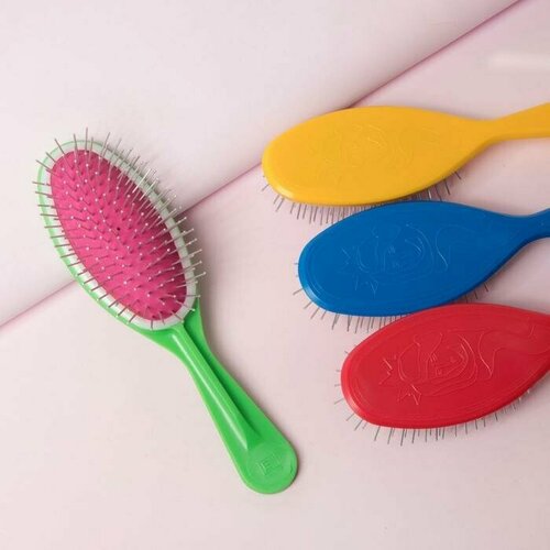 Расческа гребень для волос, для стрижек и укладки (парикмахерская) универсальная для мокрых и сухих волос, массажная, 22 х 6 см, цвет микс, ЩМ-1, 3-О-АИ