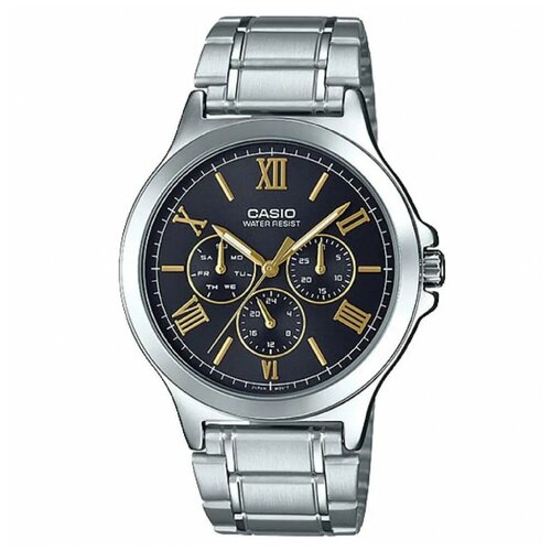 Наручные часы CASIO MTP-V300D-1A2, серебряный, черный