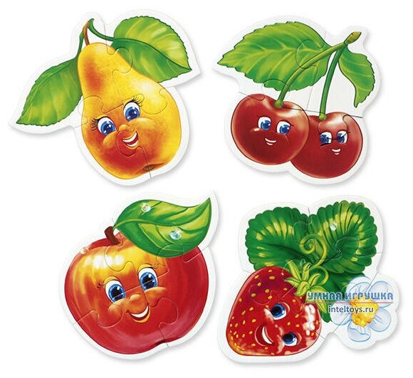Мягкие пазлы Baby Puzzle «Ягоды-фрукты», Vladi Toys (Влади Тойз)