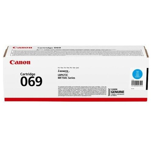 Canon Расходные материалы Cartridge 069C 5093C002 Картридж для MF752Cdw MF754Cdw LBP673Cdw 1900 стр. голубой canon картридж canon cartridge 069bk 5094c002 тонер картридж для mf752cdw mf754cdw lbp673cdw 1900 стр черный