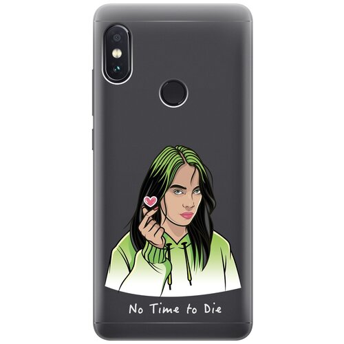 Силиконовый чехол с принтом No Time To Die для Xiaomi Redmi Note 5 / Note 5 Pro / Сяоми Редми Ноут 5 / Ноут 5 Про чехол книжка на xiaomi redmi note 5 note 5 pro сяоми редми ноут 5 ноут 5 про с 3d принтом море подсолнухов золотой