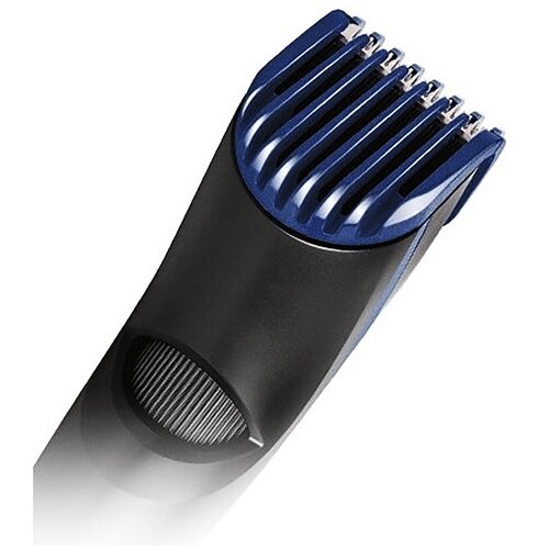 Машинка для стрижкиволосбородыбритьятриммервибрационныйэлектрическая1 насадкаподарок мужчинепапемужупарнюучителюбратусиний и черный 327200₽