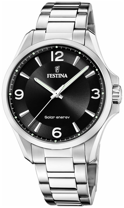 Наручные часы FESTINA Solaris, черный, серебряный