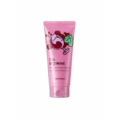 Очищающая пенка TONYMOLY I'M RED WINE PORE CARE FOAM CLEANSER для умывания с экстрактом красного вина 180мл