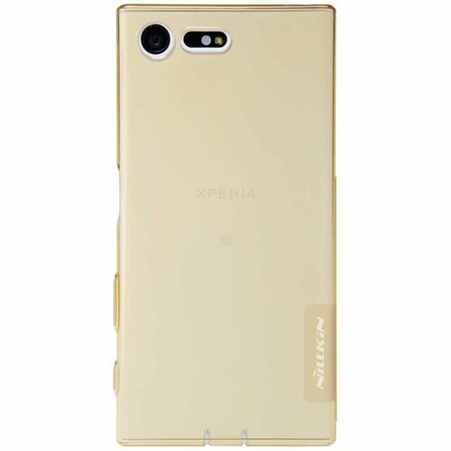 Накладка силиконовая Nillkin Nature TPU Case для Sony Xperia X Compact прозрачно-золотая