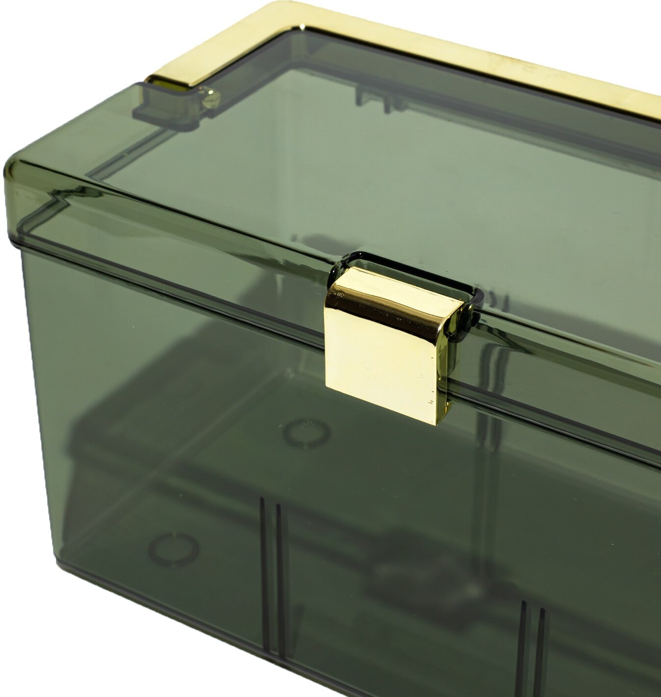 CLOX organizer / Переносной бокс органайзер для косметики или лекарств, с ручкой, зеленый 6546GR - фотография № 7