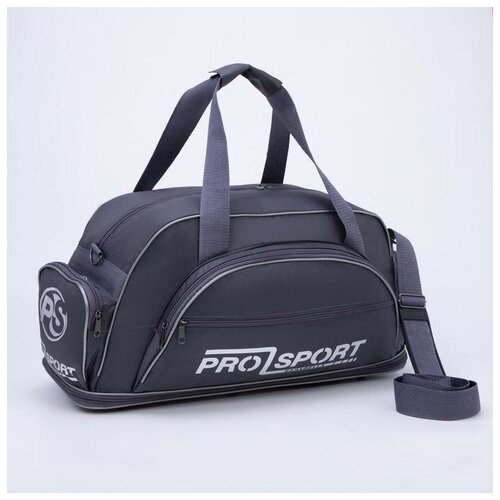 фото Сумка спортивная на молнии с увеличением, 4 наружных кармана, цвет серый sarabella