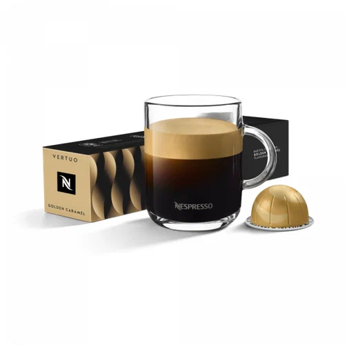 Кофе в капсулах, Nespresso, Vertuo GOLDEN CARAMEL, натуральный, молотый кофе в капсулах, для капсульных кофемашин, оригинал, 10шт