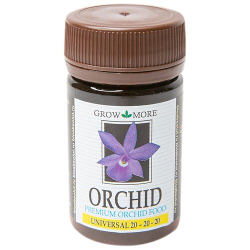 Удобрение подкормка для орхидей GROW MORE ORCHID 20-20-20, 25 гр.