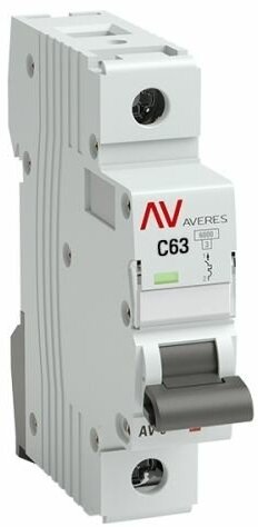 EKF Averes Автоматический выключатель AV-6 DC 1P 63A (C) 6kA, mcb6-DC-1-63C-av