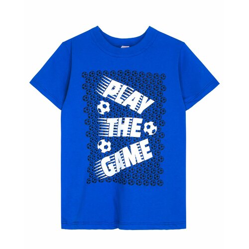 Футболка Be Friends, размер 110, синий футболка be friends размер 110 бежевый белый