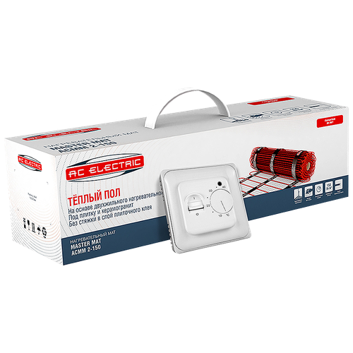 Мат нагревательный AC ELECTRIC ACМM 2-150-10 комплект теплого пола с терморегулятором 9970₽