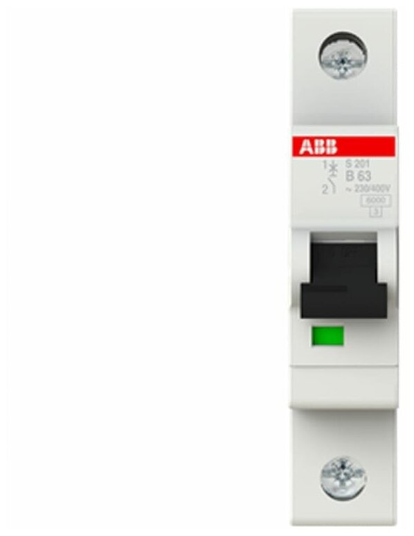 Автоматический выключатель Abb S200, 1 полюс, 63A, тип B, 6kA