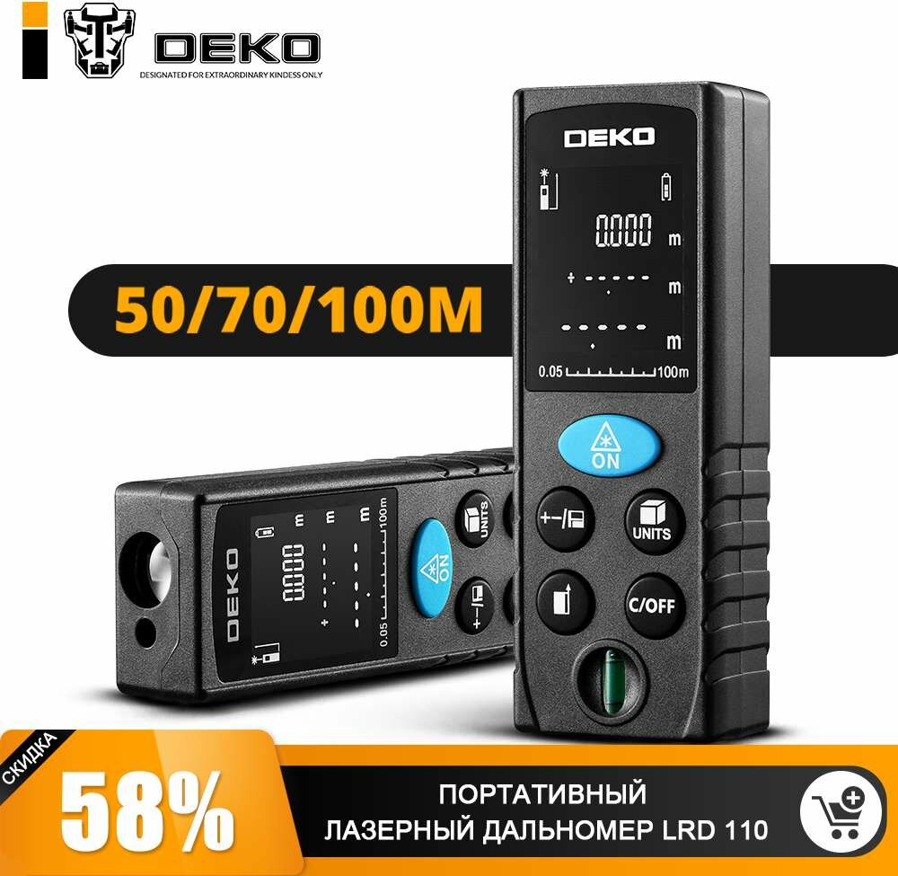 Лазерный дальномер DEKO LRD110-70m 70 м