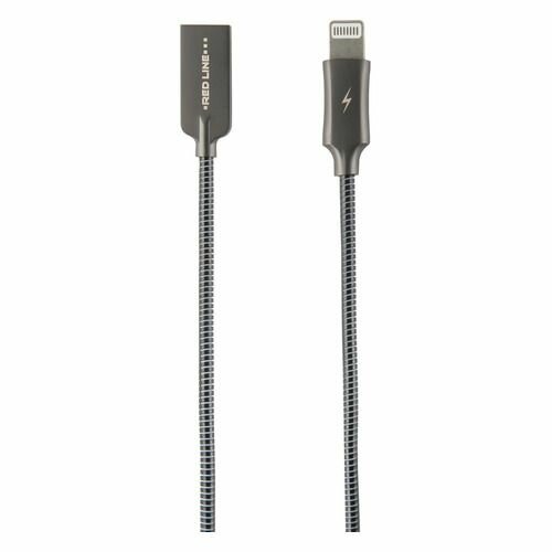 Кабель Redline Flex, Lightning (m) - USB (m), 1м, в оплетке, черный [ут000015519]