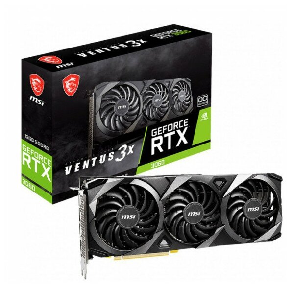 Видеокарта GeForce RTX 3060 MSI Ventus 3X 12G OC