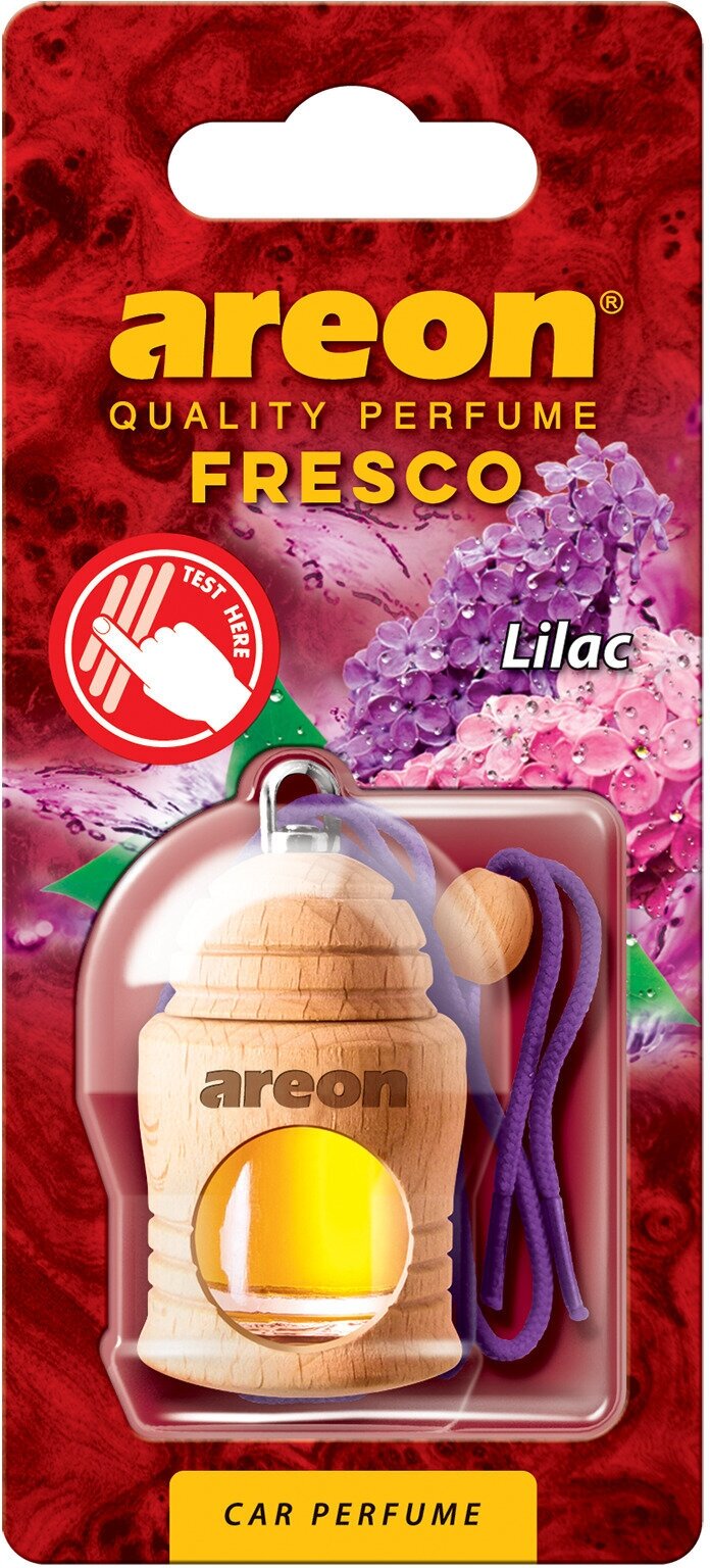 Дезодорант - освежитель воздуха AREON FRESCO Lilac(Сирень). Подвесная конструкция из натурального дерева с ароматной ёмкостью