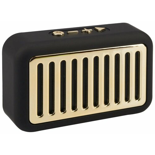 Аудиоколонка блютуз колонка переносная радио колонка поддержка microSD встроенный микрофон поддержка радио черный 140700₽