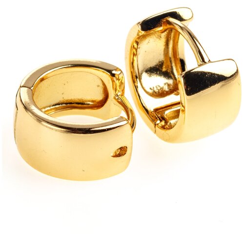 фото Серьги конго xuping jewelry, бижутерный сплав, родирование, размер/диаметр 12 мм., золотой