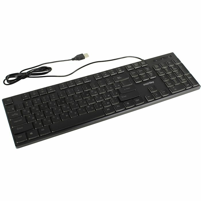 Клавиатура проводная с подсветкой Smartbuy ONE 240 USB черная (SBK-240U-K) (1/20)