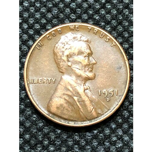Монета США 1 цент 1951 год #5-о монета сша 1 цент 1953 год 5 о