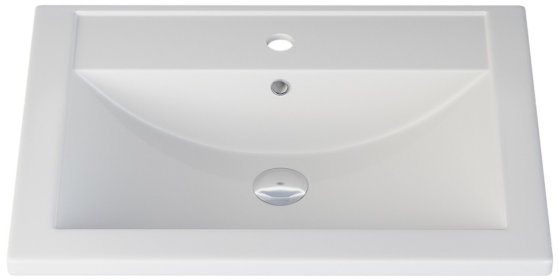 Раковина кварцевая для ванной Uperwood Foster Quartz 60 см, белая матовая, жасмин - фотография № 3