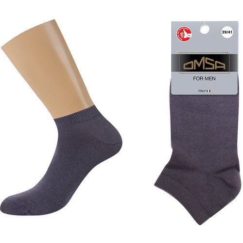 фото Мужские носки omsa, 1 пара, размер 42-44, серый