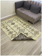 Хлопковый двусторонний килим / ковер / ковровая дорожка / прикроватный коврик / экокилим / Musafir home / 120 см на 180 см