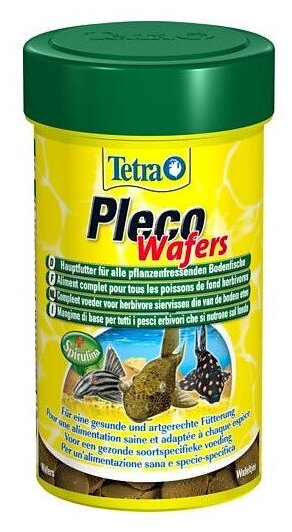 Корм для рыб TETRA Pleco Veggie Wafers для сомиков-присосок 250мл (110г) - фотография № 2