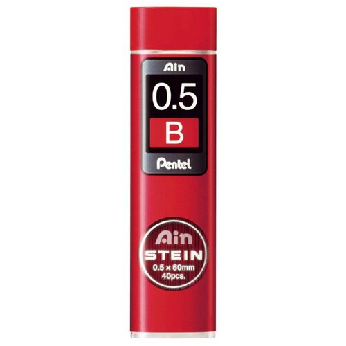 Pentel' Грифели для карандашей автоматических Ain Stein 0.5 мм 40 грифелей в тубе цвет C275-HBO HB