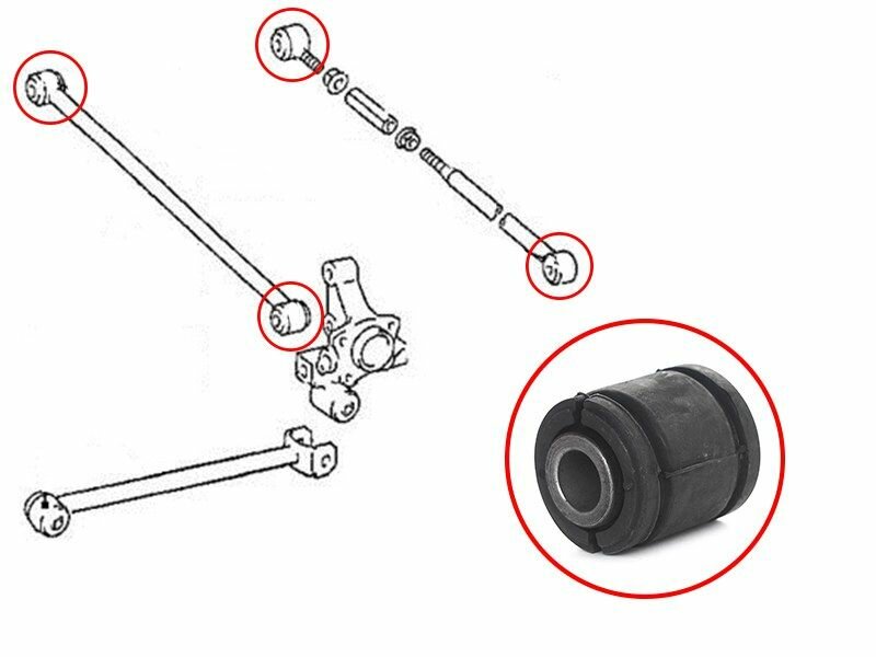 Сайлентблок Заднего Поперечного Рычага Toyota Caldina/Carina/Corona 92-00/Lexus Es250/350/400 12- Sat арт. ST-48730-20160B - фотография № 3