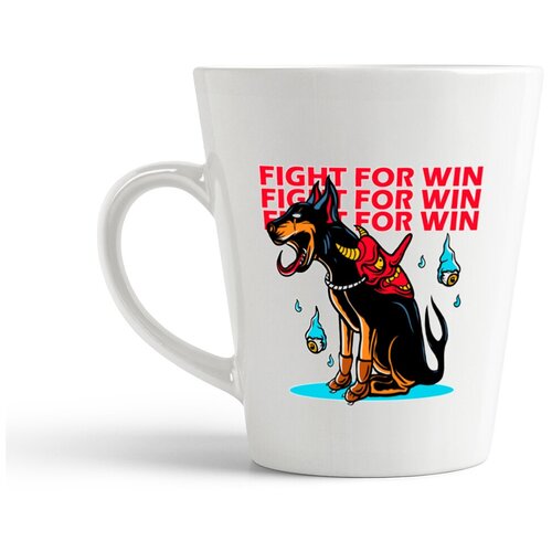 фото Кружка-латте coolpodarok животные доберман в маске