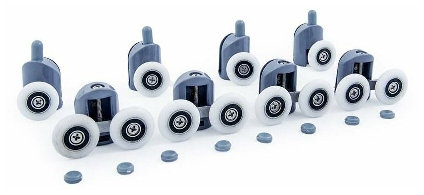 Ролики 23 мм кнопочные, одинарные + двойные для душевой кабины (8 штук ...