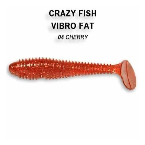 Силиконовая приманка мягкая съедобная Crazy Fish Vibro Fat 2.7 70 мм 1-71-4-4 5 шт. мягкая силиконовая приманка checkmate 4 5 113 мм 119 marmalade 4 шт