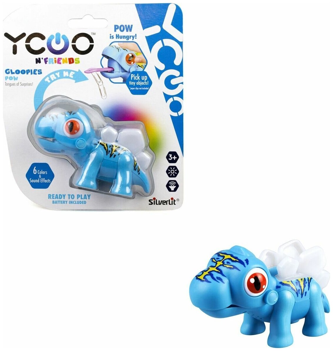 Интерактивная игрушка Ycoo Питомцы Динозавр Глупи, 88581-3, синий