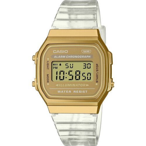 наручные часы casio vintage a 100wefg 9a золотой черный Наручные часы CASIO Vintage A-168XESG-9A, золотой, белый