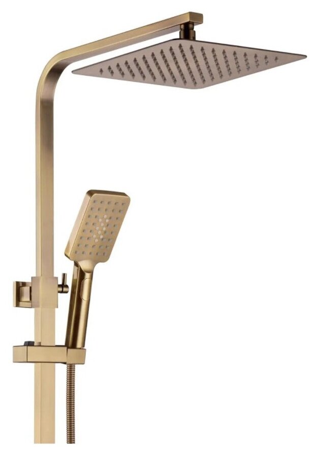 Душевая система со смесителем и тропическим душем Grocenberg SHOWER GB7007-1BR бронза — фото 1