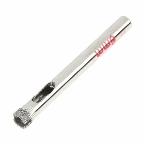 Сверло алмазное по стеклу и керамике, цилиндрический хвостовик, 6 х 55 мм 5 набор(-а/-ов).