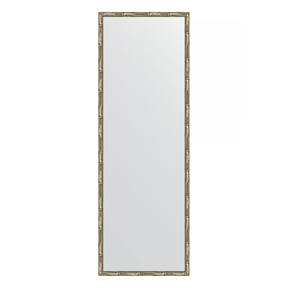 Зеркало настенное EVOFORM в багетной раме серебряный бамбук, 47х137 см, для гостиной, прихожей, кабинета, спальни и ванной комнаты, BY 0711