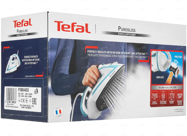 Утюг Tefal Puregliss FV8044E0 белый - фотография № 6