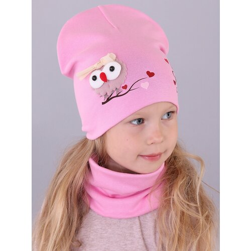 фото Шапка бини поляярик, размер 46-48, розовый