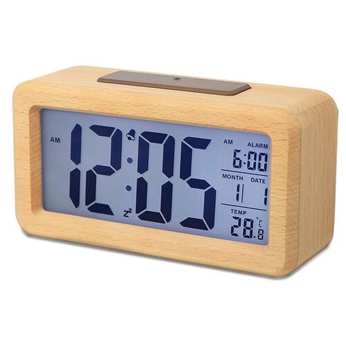 Настольные цифровые часы Настольный будильник деревянные с зелеными цифрами 99900₽